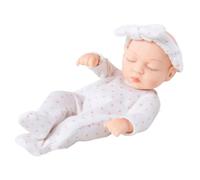 Poupée Reborn intégrale en silicone de 17,8 cm - Figurine décorative avec articulations mobiles et peau en silicone, idéale pour la décoration de la chambre