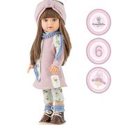 Poupée Ronja 40 cm avec longs cheveux bruns & corps en vinyle pour enfants