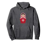 Poupée Russe Matriochka Art Populaire Culture décorative Ethnique Sweat à Capuche, Unisexe pour Adultes, Chiné Foncé, L