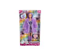 Simba Poupée Steffi Love Fourrure violette 29 cm Robe paillettes Veste + Accessoires Dès 3 ans