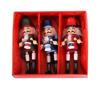 Poupée Soldat Casse-Noisette, Ensemble De 3 Pièces De 13cm, Pendentif De Décoration De Noël, Ornements De Maison, Cadeaux De Vacances Pour Enfants