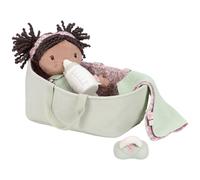 Poupée Souple Et Son Couffin Rose, Vert, Blanc TU