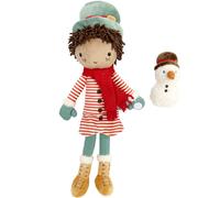 Poupée souple jake et son bonhomme de neige rouge, vert, blanc TU