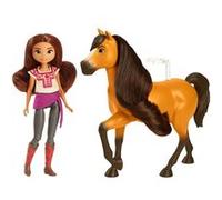Spirit L'indomptable, poupée articulée Lucky et figurine cheval Spirit à longue crinière pour rejouer les scènes du film, jouet pour enfant, GXF21