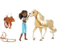 Spirit - Coffret Apo et Chica Linda avec poupée Apo (18 cm), 7 points d’articulation, jument Chica Linda (20 cm) et accessoires inclus, cadeau idéal pour enfants à partir de 3 ans, HFB90