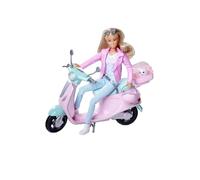 Simba Poupée Steffi Love sur son scooter – Casque et lunettes de soleil, 29 cm, Dès 3 ans