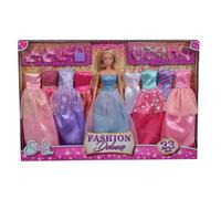Simba 105733092 - Poupée Steffi Love Fashion Deluxe en Robe de soirée avec Huit Robes supplémentaires et Accessoires Assortis - 23 pièces - 29 cm - À partir de 3 Ans