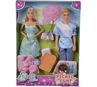 Simba Poupée Steffi Love Picnic Fun – Set 29 cm, 20 pièces avec chien Kevin, panier et couverture