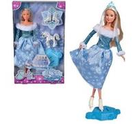 Poupée Steffi Love - SL PATINAGE - Patinage sur glace - Robe a flocons de neige - Couronne Bleu G