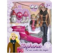 Poupée Stéphanie et son scooter des neiges