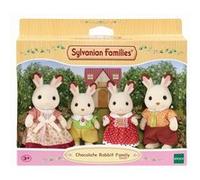 Sylvanian Families - La famille Lapin Chocolat - Set 4 figurines - Plongez dans l'univers de la famille Sylvanian - Figurines animaux miniatures - Jouet enfant 3 ans et + - 5655