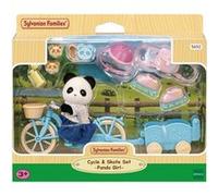 SYLVANIAN FAMILIES 5652 La Fille Panda, Son vélo et sa remorque Colorful