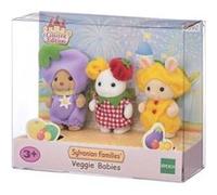 Poupée Sylvanian Families Le Trio Des Bébés En Costumes De Légumes Neutre G