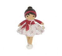 Kaloo Poupée souple Emilie 32 cm – Teddy beige, jupe micro-velours & cache-cœur rouge