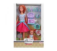Poupée - TOI-TOYS - Adolescente avec enfant et chien - Rose - 3 pièces - 4-12 ans