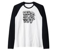 Poupée vaudou Humoristique avec Inscription « I've Been Thinking About You » Manche Raglan