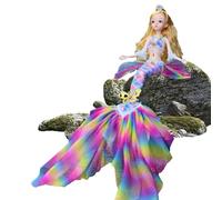 poupéee Classique Petite - Vinyle Fashion Doll Princess Film Classique Inspiré | poupéee Petite Sirène Mobile, Douce Et Exquise, Cadeau De Noël, d'anniversaire pour La Journée des