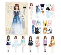 Poupées à Habiller magnétiques, mannequins à Enfiler - Comment Faire et Jouer Un kit de Jeu de Voyage | à Enfiler Princesse en Papier, Facile à saisir, Cadeau pour Les, Les Filles âgées