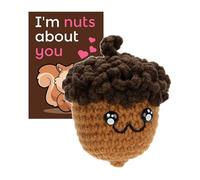 Poupées amusantes au crochet - Gland amusant - Soutien émotionnel - En peluche - Bureau au crochet - Jouet en tricot Tinecone pour chants de Noël, bâton d'anniversaire, vacances