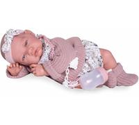 Antonio Juan Newborn Lúa Bolitas Bib Baby Doll 42 Cm Rose