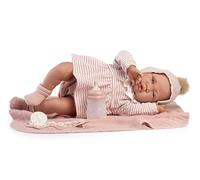 Poupées Antonio Juan Nouveau-né Lua Pompon, Poupée bébé réaliste avec Corps Souple, 42 cm, avec Accessoires de Soin