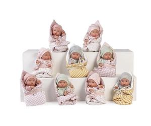 Poupées Antonio Juan Picolín Bébé en Vinyle avec Toucher Doux, 21 cm, Corps sexué, Collection Petits