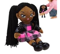Poupées bébé noires | Poupées en peluche afro-américaines pour bébés - Jouets éducatifs pour filles préscolaires jeu symbolique chambre crèche Noël dormir