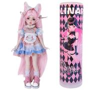 Poupées BJD Linara 1/6 Ensemble complet Poupée Articulée à Ball Joint 30,5 cm Poupées adorables avec robe, chaussures, perruque, maquillage du visage et yeux Meilleurs cadeaux pour Noël et