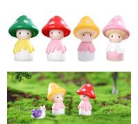 Poupées champignons fantaisistes en résine pour décoration de jardin à utiliser dans les paysages et les terrariums avec un savoir-faire détaillé