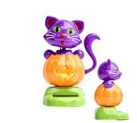 Poupées dansantes - solaire chat pour tableau de bord de voiture, statue de décoration pour Halloween pour intérieur de voiture, camion, table, bureau, maison, fenêtre