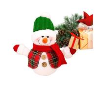 Poupées de bonhomme de neige éclairées - Décoration de Noël charmante avec lumière douce - Figurines fabriquées à la main avec design LED - Parfait comme décoration d'hiver - Table à manger, cheminée