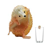 Poupées de Figurines d'animaux, Jouets Miniatures à Collectionner pour Chiots de Hamster hérisson | Animale Amusante de Simulation, Bouchon