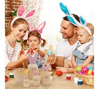 Poupées de Lapin Nidiquant Russe Douces Jouets D'empilement à la Main pour Enfants, Fixés avec 5 Poupées pour Les Cadeaux de Pâques (Couleur des Photos)