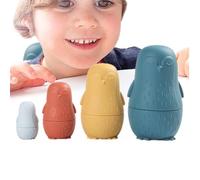 Poupées de Nidification pour - Jouet éducatif empilable pour bébé - Jouet empilable en Silicone de qualité Alimentaire - Jouet pour et Tout-Petits