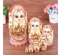 Poupées De Nidification Russes En Bois À 7 Couches, Matryoshka, Peint À La Main, À Empiler, Jouet, Décoration Faite À La Main, Cadeaux D'anniversaire Pour Enfants