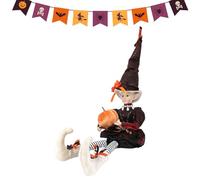 Poupées de sorcières de cuisine | Jolie fille tenant une citrouille, décoration festive pour les vacances, festival, maison, couloir, chambre à coucher, fête