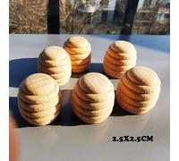 Poupées En Bois De Hêtre Non Peintes À La Main,Pièces De Bricolage,Peinture En Bois,Accent D'abeille,Chambres Plus Lentes,Cônes,Gouttelettes,Glands,Jouet Créatif - Type Honeycomb 6pcs