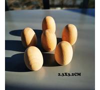 Poupées En Bois De Hêtre Non Peintes À La Main,Pièces De Bricolage,Peinture En Bois,Accent D'abeille,Chambres Plus Lentes,Cônes,Gouttelettes,Glands,Jouet Créatif - Type Eggs 6pcs