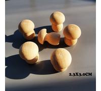 Poupées En Bois De Hêtre Non Peintes À La Main,Pièces De Bricolage,Peinture En Bois,Accent D'abeille,Chambres Plus Lentes,Cônes,Gouttelettes,Glands,Jouet Créatif - Type Mushrooms 6pcs