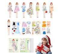 Poupées en papier magnétique - Dress -up So, comme si vous voulez un ensemble de jeu, costumes de découpe de mode | Changement de -robe à faire soi-même, tenue créative - Mélange et match