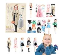 Poupées en Papier magnétiques, mannequins à Enfiler - Comment Faire et Jouer Un kit de Jeu de Voyage - à Enfiler Princesse en Papier, Facile à saisir, Cadeau pour , Filles âgées