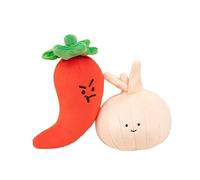 Poupées en peluche douce en forme de légume de dessin animé - Mini peluche en forme de piment et d'oignon en peluche, 10 à 15 cm, joli porte-clés à suspendre, petite poupée en peluche de dessin animé