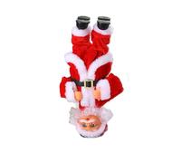 Poupées en tissu doux Père Noël - Poupées chantant des chansons anglaises - Jouets pour enfants - Accessoires de maison de poupée miniature (rouge, 26,5 x 14 x 9,7 cm)
