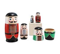 Poupées Gigognes pour | 5 Pièces Figurines Emboîtables en Bois Sculpté à la Main pour Décoration | Centre de Table Fêtes Chambre Enfant Cheminée Salon Décor D'intérieur