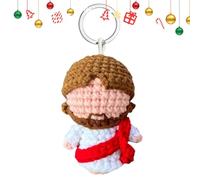 Poupées Jésus pour , petite Jésus, porte-clés au crochet à la main, jolie décoration de table Jésus faite à la main avec détails au crochet