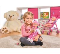 Poupon Laura Parle 38 cm - Simba - Corps Souple - 24 Sons - Rose