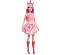 Poupées Licorne - BARBIE - Barbie Licorne - Cheveux colorés - Bustier dégradé - Bottes pailletées
