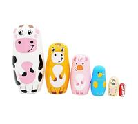 Poupées Nid - Jouets Figurines Animaux en Bois | Bois Naturel Fait à la Main pour la Décoration De La Maison fantaisiste Et Nouvelles Collections | Ensemble De De Nidification - Fournitures De