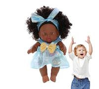Poupées noires pour tout-petits, nouveau-nées, nouveau-nées, multiculturelle, adorable, articulée, jouet d'anniversaire