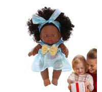 Poupées réalistes africaines, poupées noires renaissantes pour tout-petits,Poupées africaines réalistes pour tout-petits avec corps en tissu | Poupées multiculturelles mignonnes de la vie réelle, corp
